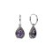 Amethyst Sterling Silver Hoop Earrings