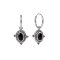 Black Onyx Sterling Silver Hoop Earrings