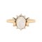 Rainbow Moondtone 18k Yellow Gold Over Silver Ring
