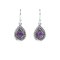 925 Sterling Silver Earrings with Amethyst