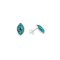 925 Sterling Silver Marquise Earrings with Turquoise