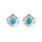 925 Sterling Silver Earrings with Blue Turquoise