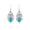 925 Sterling Silver Earrings with Blue Turquoise