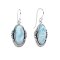 925 Sterling Silver Earrings with Larimar