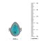 925 Sterling Silver Ring with Blue Turquoise