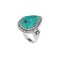 925 Sterling Silver Ring with Blue Turquoise