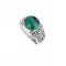 925 Sterling Silver Ring with Blue Malachite