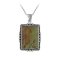 925 Sterling Silver Pendant with Green Kingman Turquoise