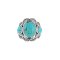 925 Sterling Silver Ring with Blue Kingman Turquoise