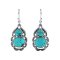 925 Sterling Silver Earrings with Blue Kingman Turquoise