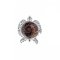 925 Sterling Silver Turtle Ring with Ammonite Shell