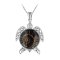 925 Sterling Silver Turtle Pendant with Ammonite Shell
