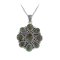 925 Sterling Silver Pendant with Green Kingman Turquoise