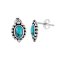 925 Sterling Silver Earrings with Blue Turquoise