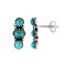 925 Sterling Silver Earrings with Blue Turquoise