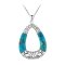 925 Sterling Silver Pendant with Turquoise