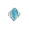 925 Sterling Silver Ring with Larimar