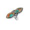 925 Sterling Silver Ring with Spiny Oyster Turquoise