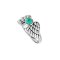 925 Sterling Silver Wings Ring with Turquoise