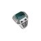 925 Sterling Silver Octagon Ring with Malachite