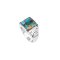925 Sterling Silver Ring with Turquoise and Bronze