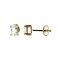 925 Sterling Silver Yellow Gold 18K plated Earrings with White Topaz