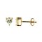 925 Sterling Silver Yellow Gold 18K plated Earrings with White Topaz