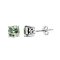 925 Sterling Silver Stud Earrings with Green Amethyst