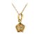 925 Sterling Silver Yellow Gold 18K plated Pendant with White Topaz