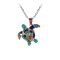 925 Sterling Silver Pendant with Multi-Color