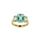925 Sterling Silver Yellow Gold 18K Plated Ring with Sky Blue Topaz