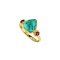 925 Sterling Silver Ring with Turquoise and Rhodorite