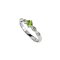 925 Sterling Silver Ring with Peridot and White Topaz