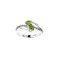 925 Sterling Silver Ring with Peridot and White Topaz