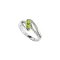 925 Sterling Silver Ring with Peridot and White Topaz