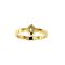 925 Sterling Silver Yellow Gold 18K Ring with White Topaz