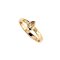 925 Sterling Silver Rose Gold Ring with White Topaz