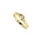 925 Sterling Silver Yellow Gold 18K Ring with White Topaz