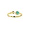 925 Sterling Silver Yellow Gold 18K Ring with Turquoise and White Topaz