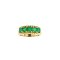 925 Sterling Silver Yellow Gold 18K Ring with Emerald