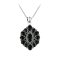 925 Sterling Silver Pendant with Rainbow Black Onyx