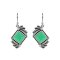 925 Sterling Silver Earrings with Green Kingman Turquoise