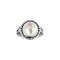 925 Sterling Silver Dragon Eye Ring with Pearl