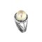 925 Sterling Silver Dragon Eye Ring with Pearl