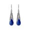 925 Sterling Silver Earrings with Lapis Lazuri