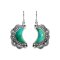 925 Sterling Silver Crescent Earrings with Kingman Turquoise
