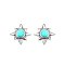 925 Sterling Silver Star Earrings with Turquoise