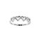 925 Plain Sterling Silver Quadruple Hearts Ring