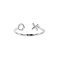 925 Plain Sterling Silver Hug and Kiss Ring