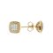 925 Sterling Silver Yellow Gold 18K Plated Earrings with White Cubic Zirconia